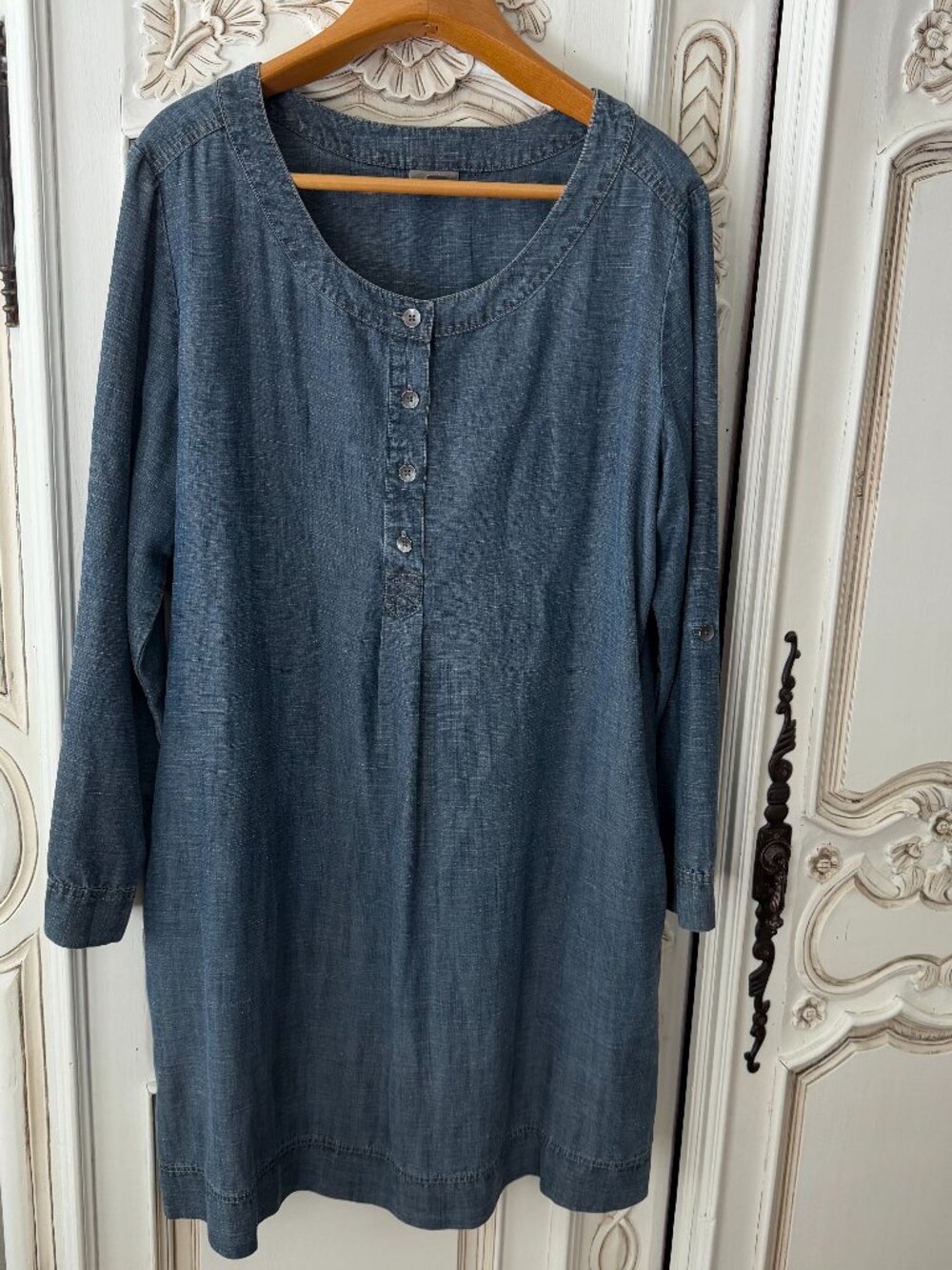 J Jill tencel denim dress with side pockets xl